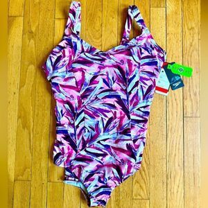 Speedo Women's Swimsuit One Piece Sweetheart Moderate Cut NWT